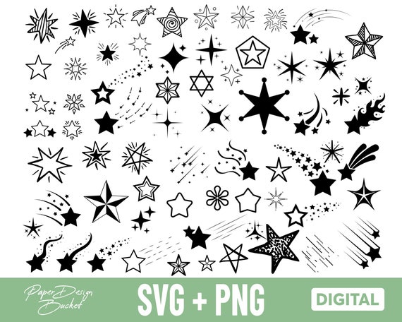 Stars Svg Sparkle Svg Sparkle Stars Svg Digital Bundle - Etsy Hong Kong