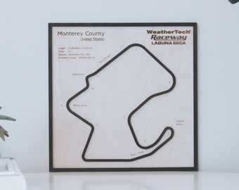 Laguna Seca 30x30 , Wall decor, Gift Birthday Christmas Present F1 callendar