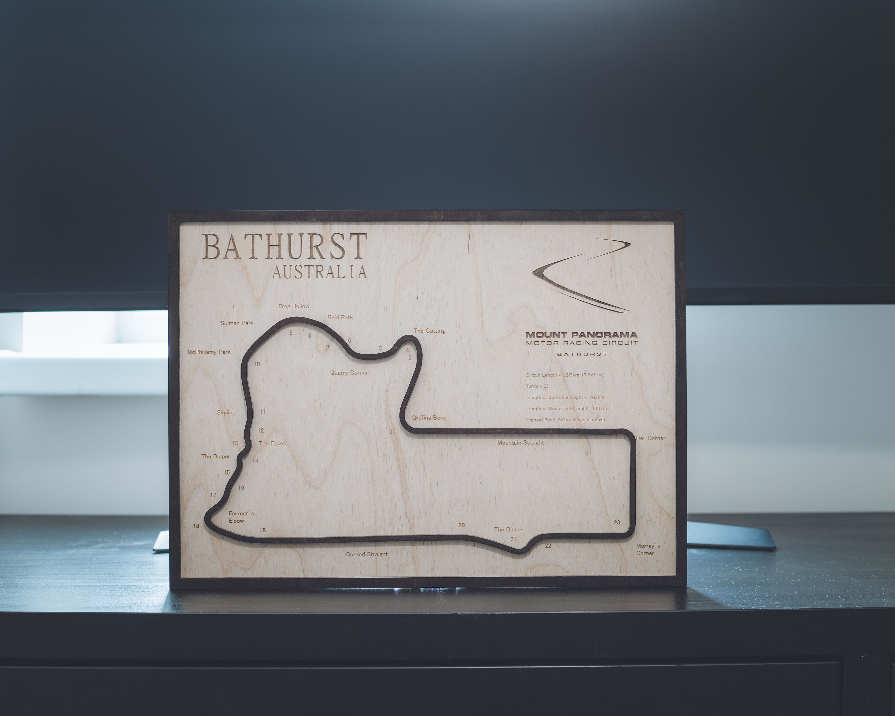 Bathurst Mount Panorama Circuit 25x35, Wall decor, Gift Birthday Christmas Present F1 callendar