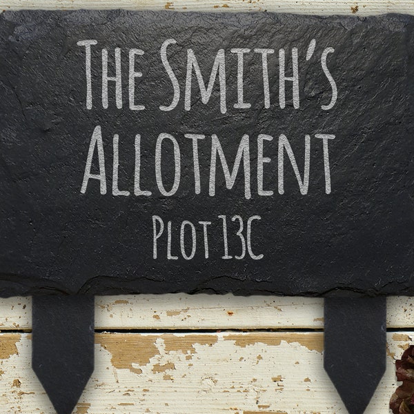 Allotment Sign, Slate Allotment Gift, Personalised Slate Sign