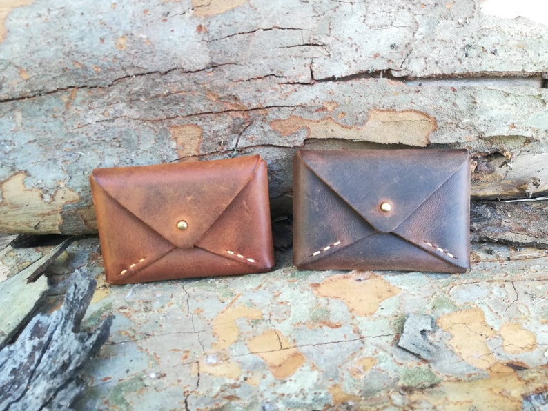 short wallet Personalized Leather wallet Front pocket Cardholder wallet Bifold walet ID Card Holder Cash envelope wallet Minimalist wallet