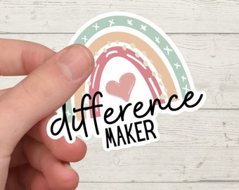 Difference Maker Sticker | Waterproof Vinyl Teacher Gift