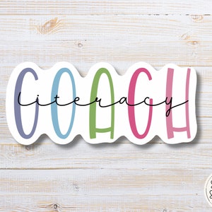 Literacy Coach Rainbow Sticker | Teacher Sticker | Phonics | Laptop Sticker | Tumbler Sticker | Water Bottle Sticker | Teacher Gift