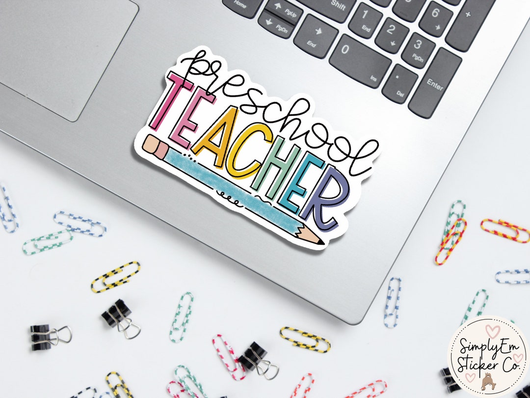 BRIGHT Preschool Teacher Sticker Teacher Sticker Educator - Etsy