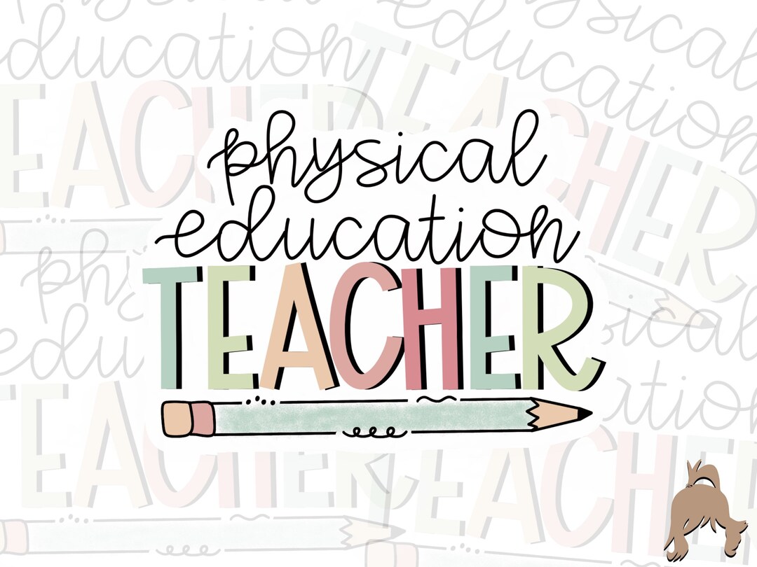 PE Teacher Sticker Physical Education Sticker Educator - Etsy