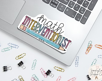 BRIGHT Math Interventionist Sticker | Teacher Sticker | Educator | Laptop Sticker | Tumbler Sticker | Water Bottle Sticker | Teacher Gift