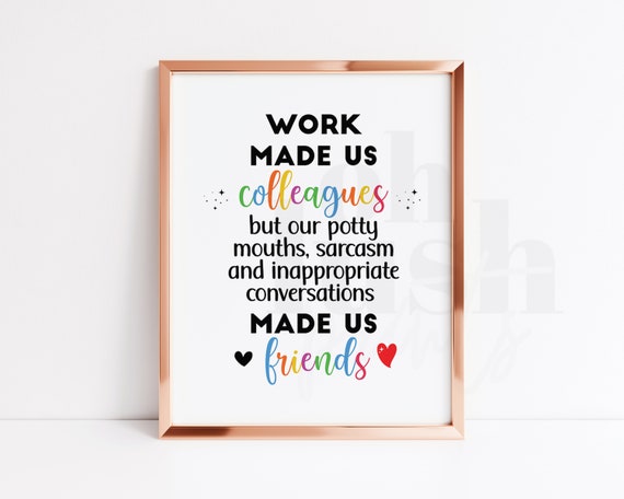 Work Made Us Colleagues, Office Colleagues Secret Santa Gift, Funny Office Mug, Work Colleague Gift, Colleague Gift Mug Funny Colleague Gift