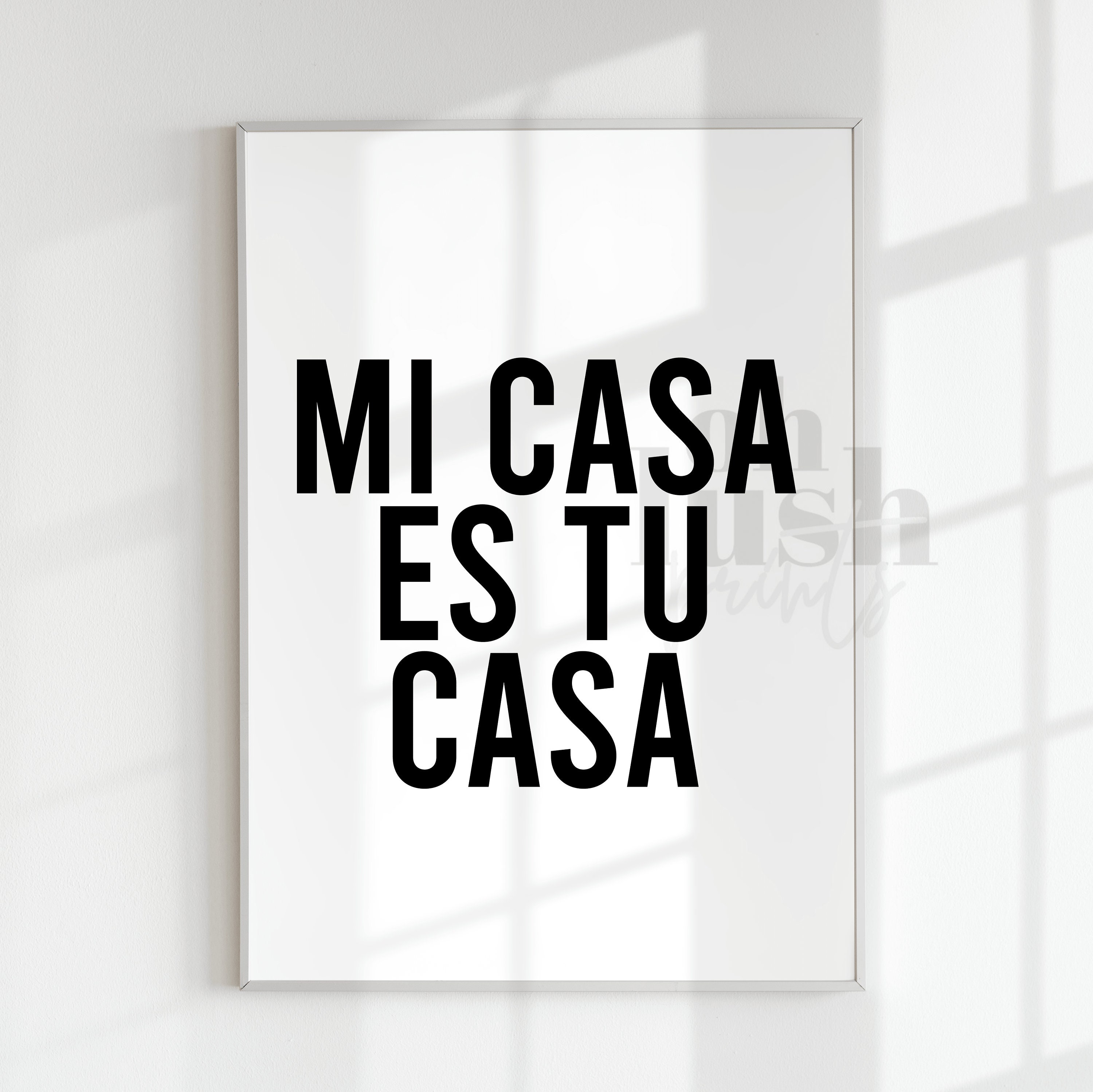 Mi Casa Es Tu Casa Print Hallway Decor Entrance Wall Art - Etsy