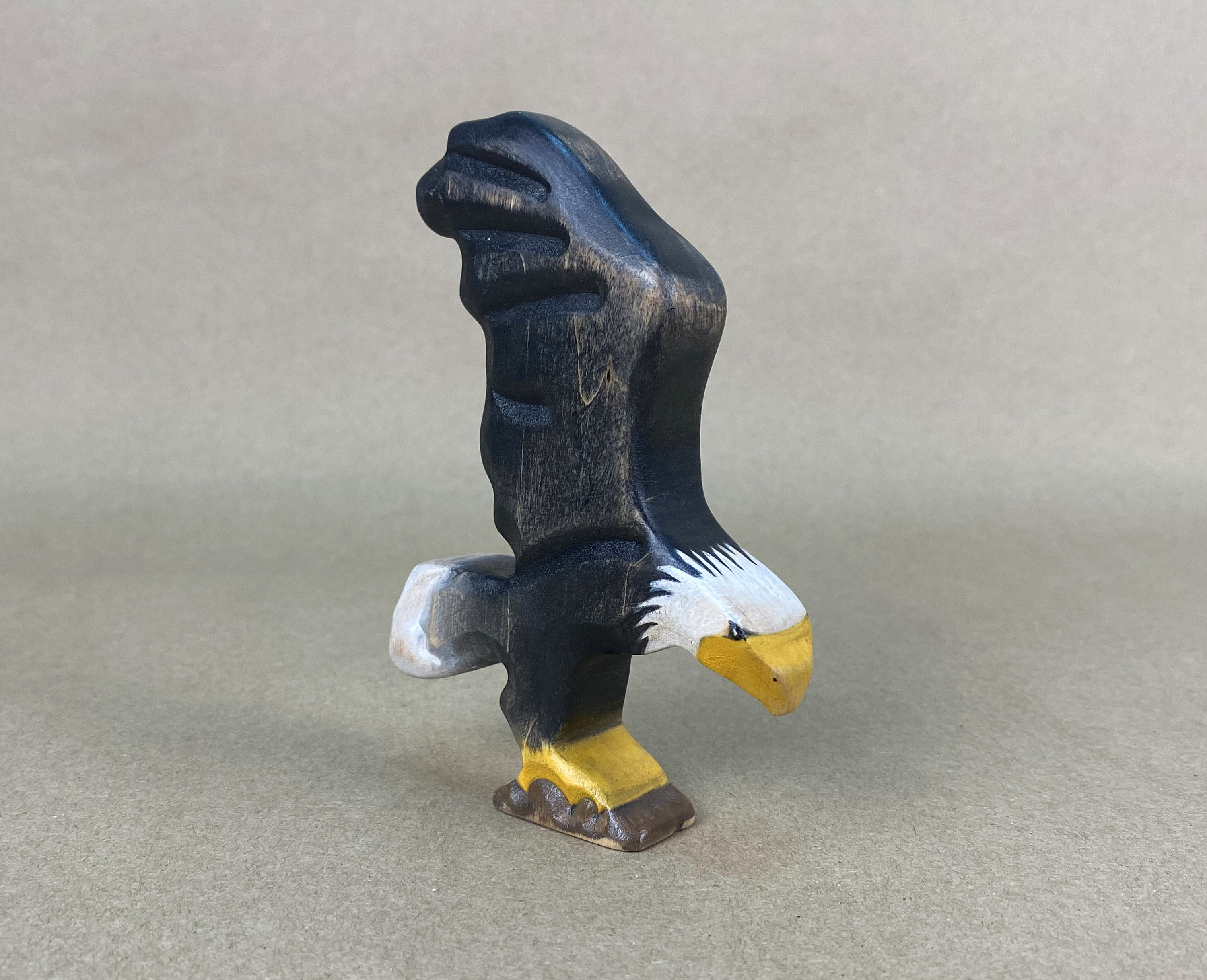 Wooden Eagle Toyeagle Toyeagle Bird Toybird Figurinebald Etsy