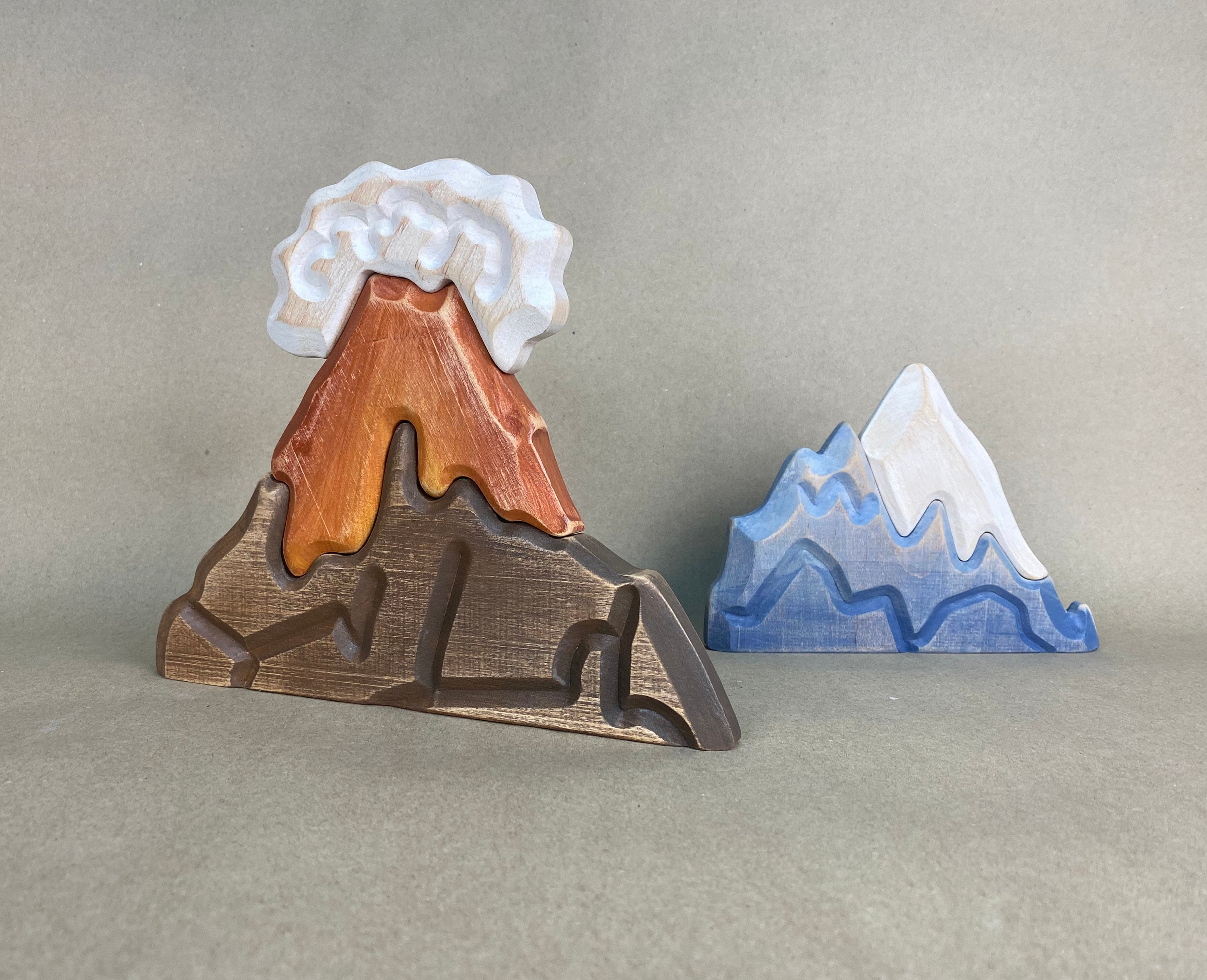 Big Volcano Wooden ToyVolcano ToyWaldorf Wood ToyHandmade Etsy