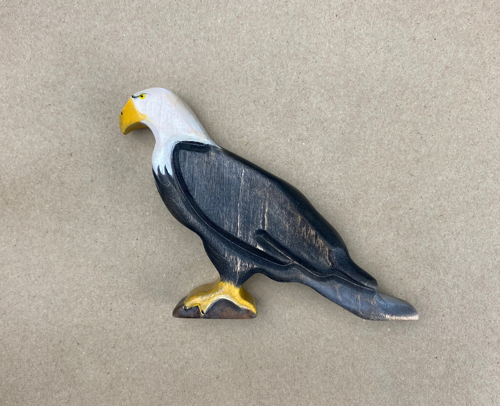 Wooden Bald Eagle FigurineEagle ToyEagle Bird ToyBird Etsy