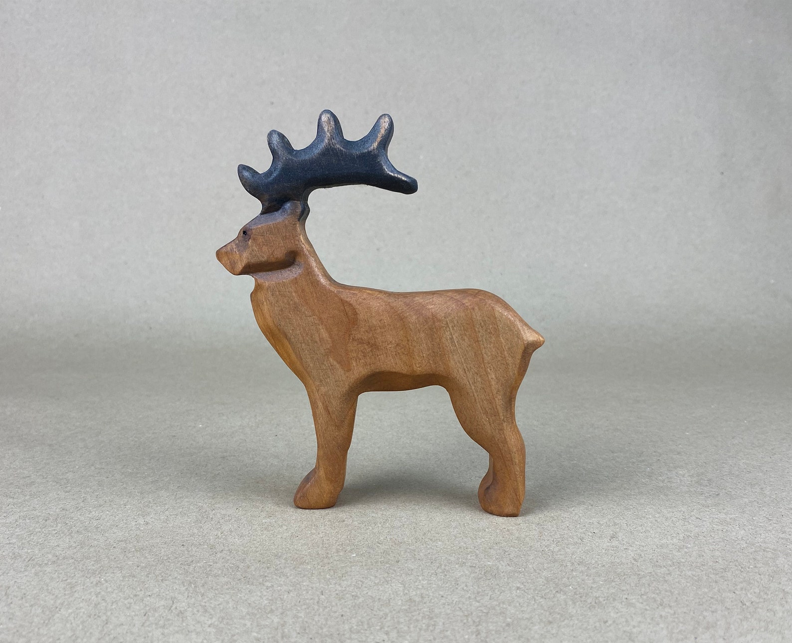 Wooden Stag Toydeer Toywooden Toy Animalswooden Deer Etsy