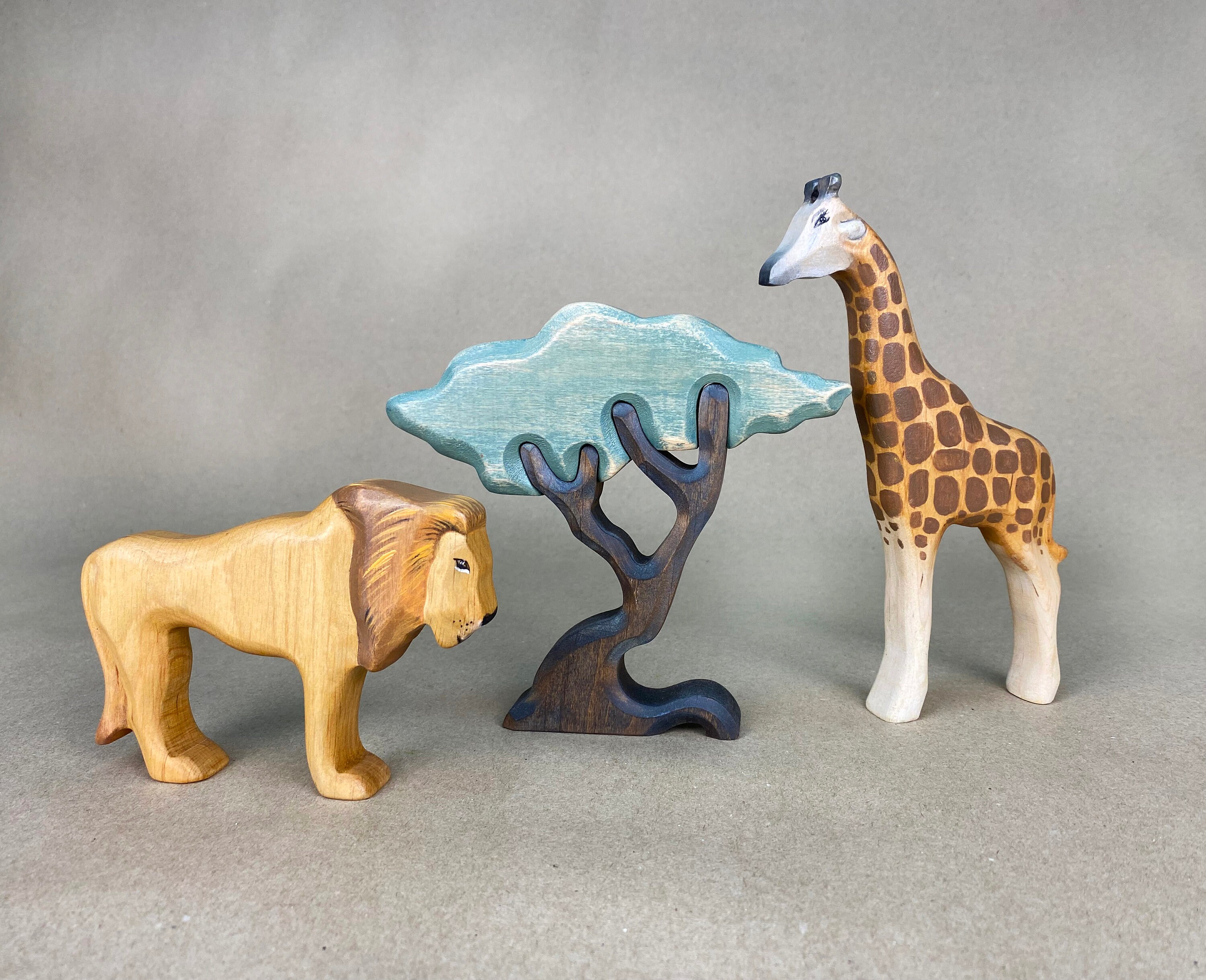 Giraffe ToyAfrican Giraffe FigurineSafari animalsWooden Etsy