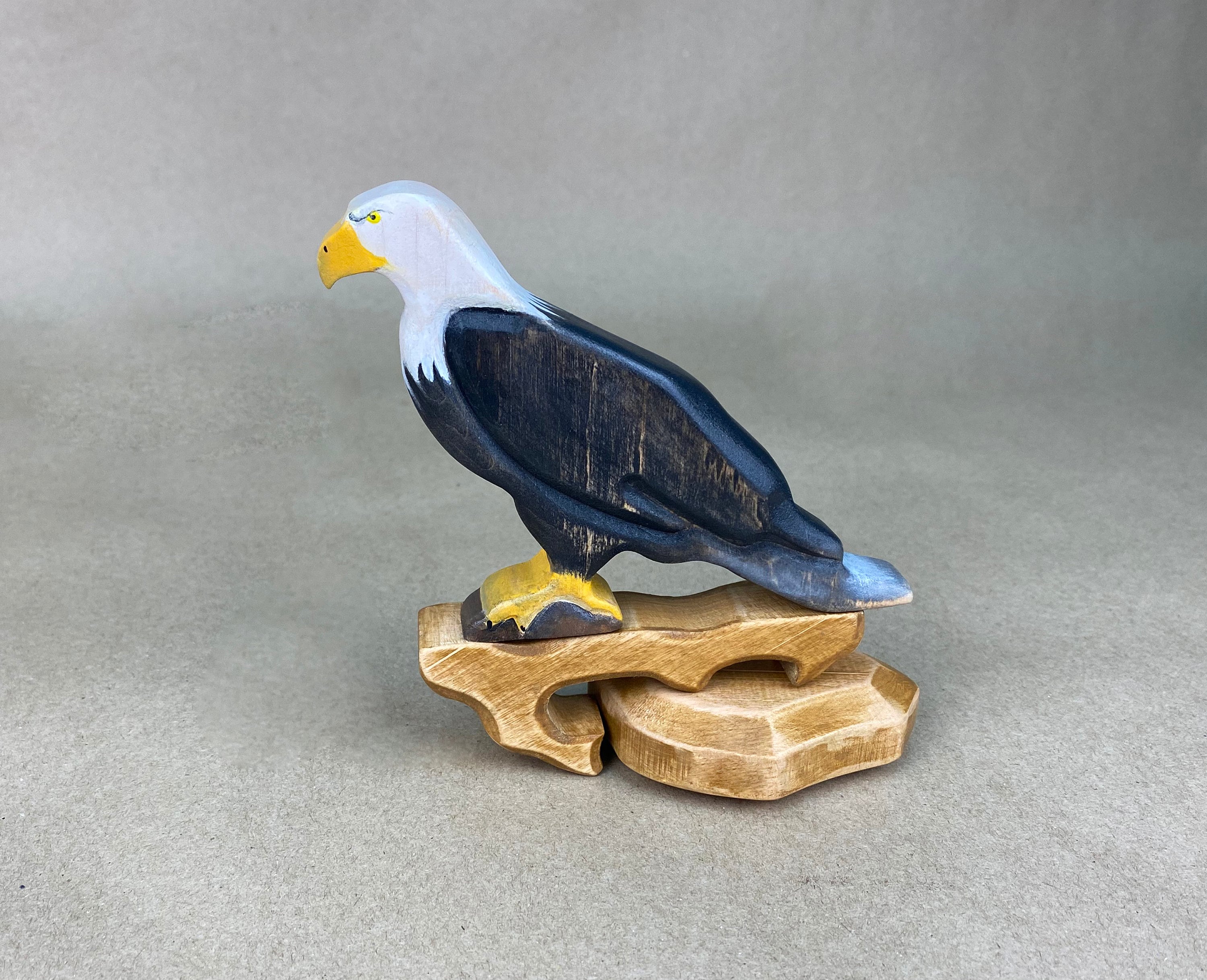 Wooden Bald Eagle FigurineEagle ToyEagle Bird ToyBird Etsy
