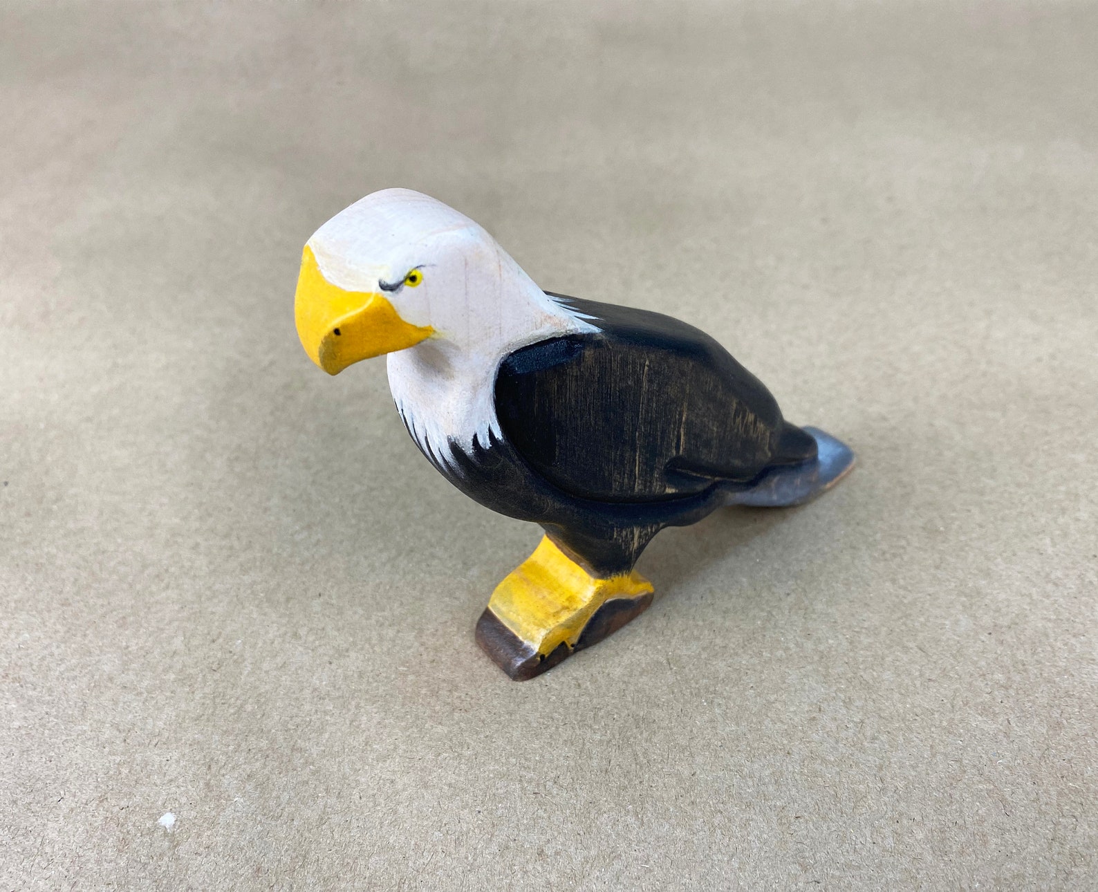 Wooden Bald Eagle FigurineEagle ToyEagle Bird ToyBird Etsy