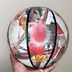 Personalize A Basketball With Image Wrap Print At Home Template ONLY DIY