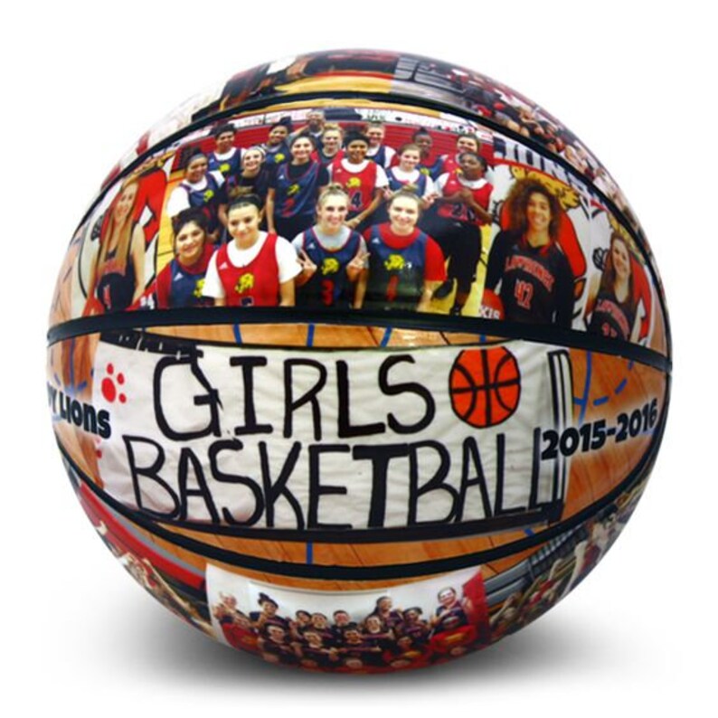 Personalized Basketball With Image Wrap Print At Home Template Etsy