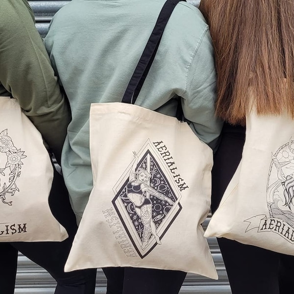 Printed tote bags - Pole/Hoop/Silks