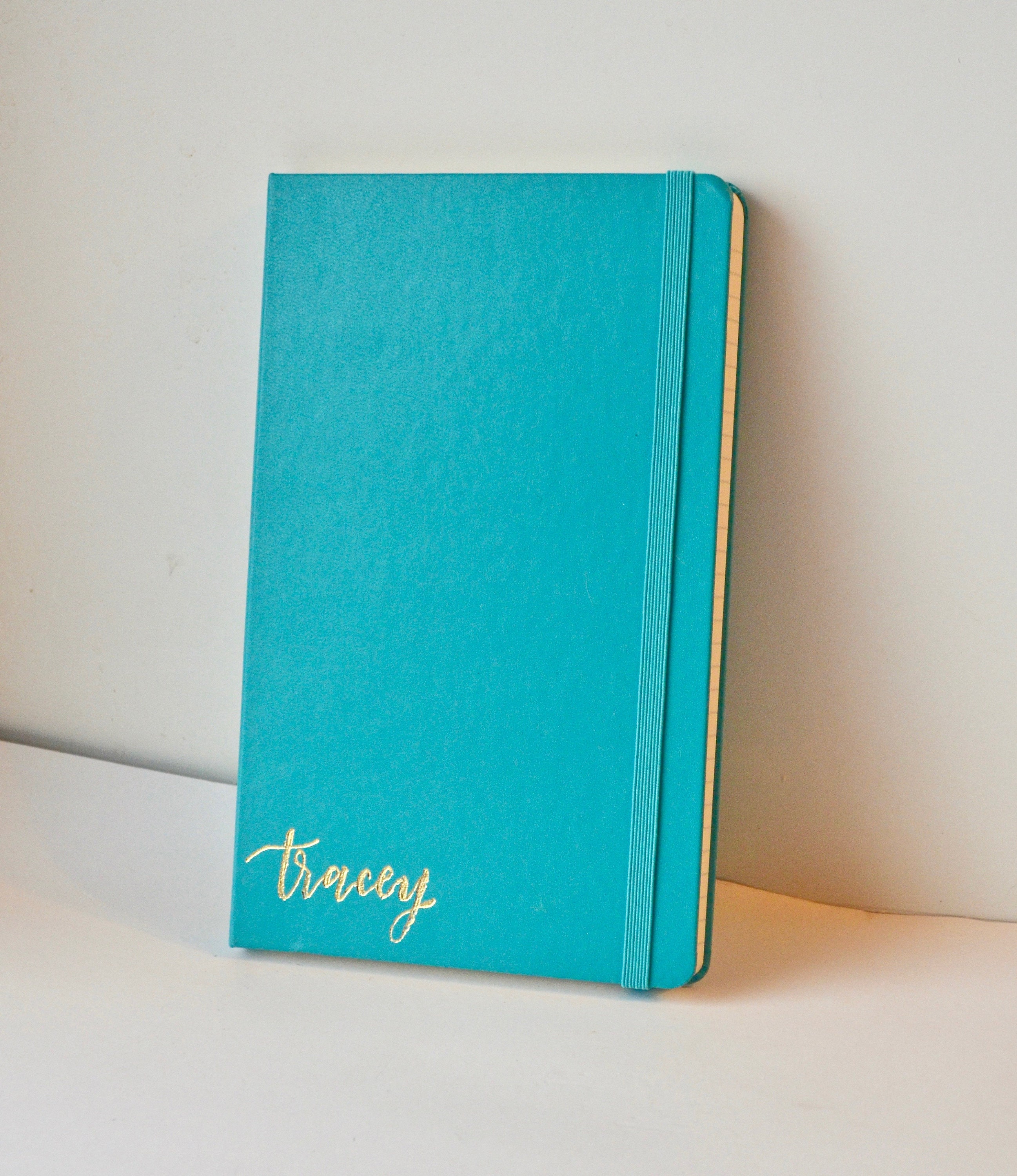 Custom Embossed Gold Moleskine Ruled Notebook With Name Etsy