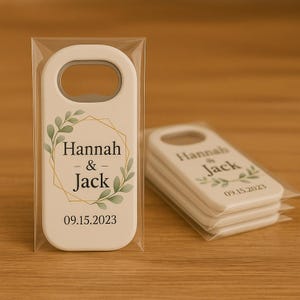 Bulk Wedding Favor Magnet – Personalized Bottle Opener for Guests – Custom Thank You Gift – Wedding Keepsake