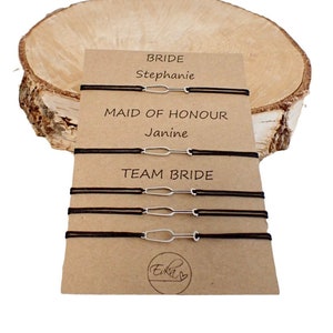 Bracelet PROSECCO pour la mariée et la demoiselle d'honneur | carte cadeau personnalisée | champagne | demoiselle d'honneur | enterrement de vie de jeune fille