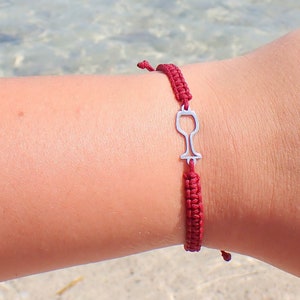 BRACELET AMOUREUX DE VIN | cadeau personnalisé | bracelet d'amitié | verre à vin | soeurs aiment | résistant à l'eau | enterrement de vie de jeune fille