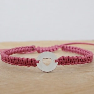 BRACELET AMOUR COEUR | carte cadeau personnalisée | bracelet de voeux coeur | bracelet d'amitié | bracelet protecteur | résistant à l'eau