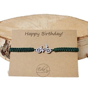 BIKE BRACELET | bicycle | 18 colors | personalized gift card | bike chain | cycling | water resistant bracelet