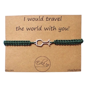 BRACELET D'ANNIVERSAIRE VIN | cadeau personnalisé | bracelet fête de l'amitié | verre à vin | texte personnalisé | résistant à l'eau