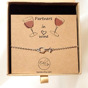 BRACELET AMOUREUX DE VIN | cadeau personnalisé | bracelet d'amitié | verre à vin | soeurs aiment | résistant à l'eau | enterrement de vie de jeune fille
