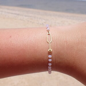 PROSECCO LOVER ARMBAND | gepersonaliseerde cadeaukaart | vriendschapsarmband | champagneglas | roestvrij staal met roze kralen | waterbestendig