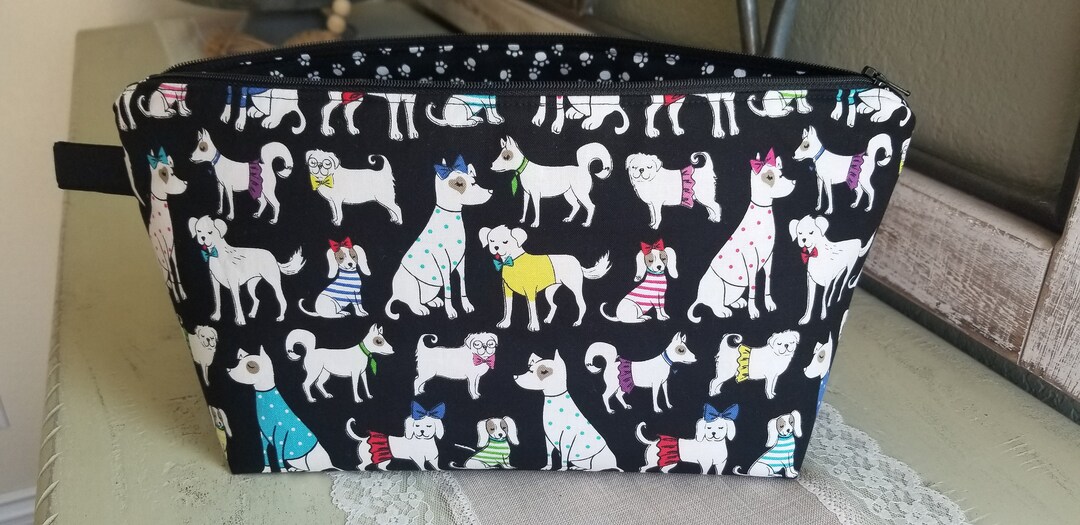 EXTRA LARGE Toiletry Bag Dog Print Travel Storage Makeup Etsy
