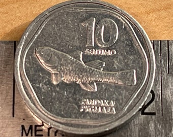 Pygmy Goby Fish & Poet Philippines Authentic Coin Money Sentimo for Jewelry and Craft Making