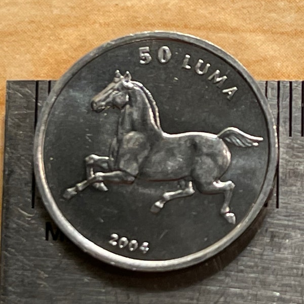 Nagorno-Karabakh Horse Authentic Coin Money 50 Luma for Jewelry and Craft Making