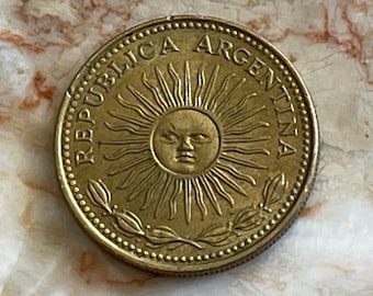 Sun of May Argentina Authentic Peso Coin Money for Jewelry and Craft Making 1974 1975 1976