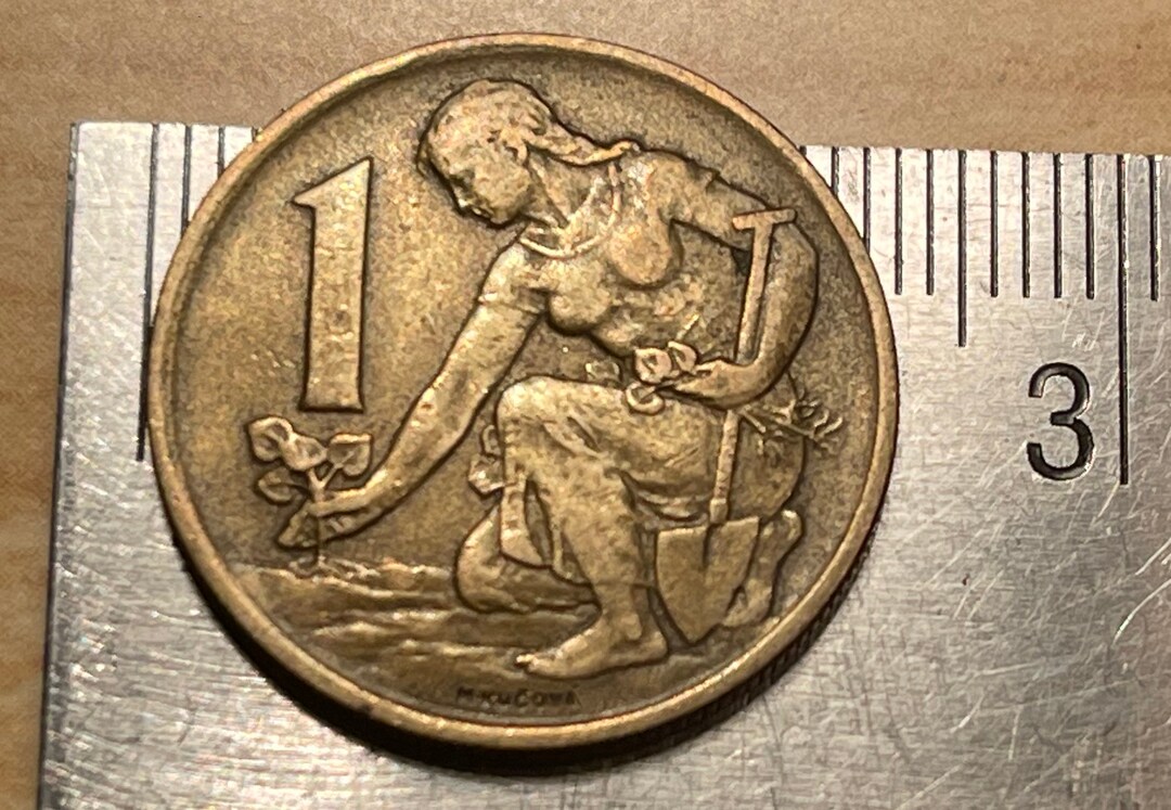 チェコスロバキアの国章コインネックレス 1 コルナ