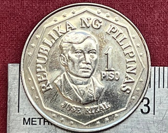 ホセ・リサール1ペソ硬貨：フィリピンの本物の宝飾品用通貨 - Etsy 日本