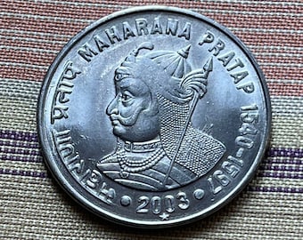 Maharana Pratap India Rupee Coin: Rajasthan Authentic Coin for Jewelry