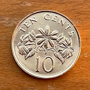 Singapore 10 Cents Coin: Star Jasmine, Craft & Jewelry Making