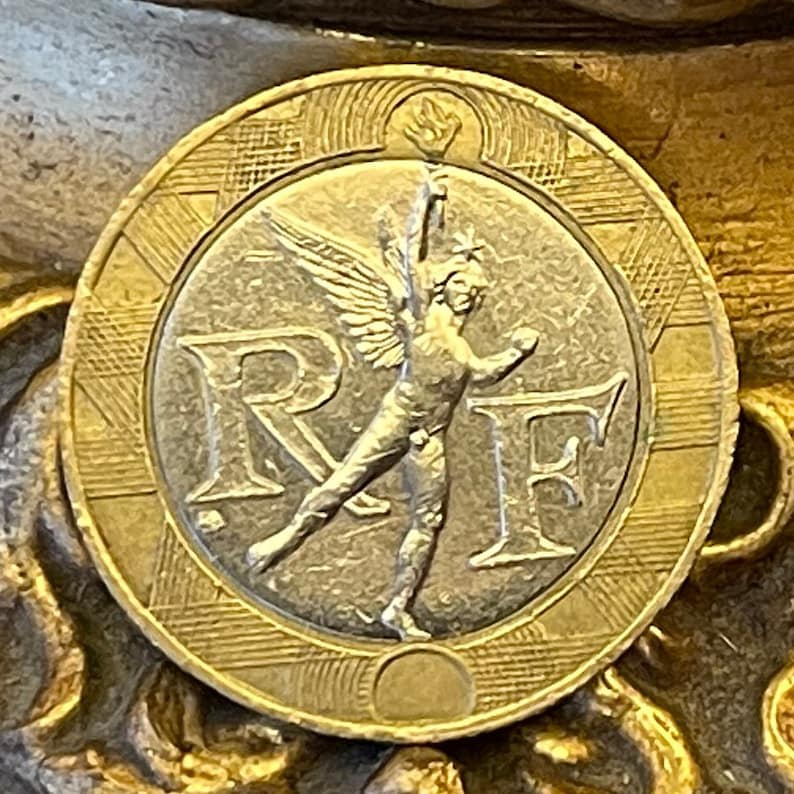 Rf Coin France 10 Francs Coin: Genius of Liberty, Bimetallic Collectible - Etsy