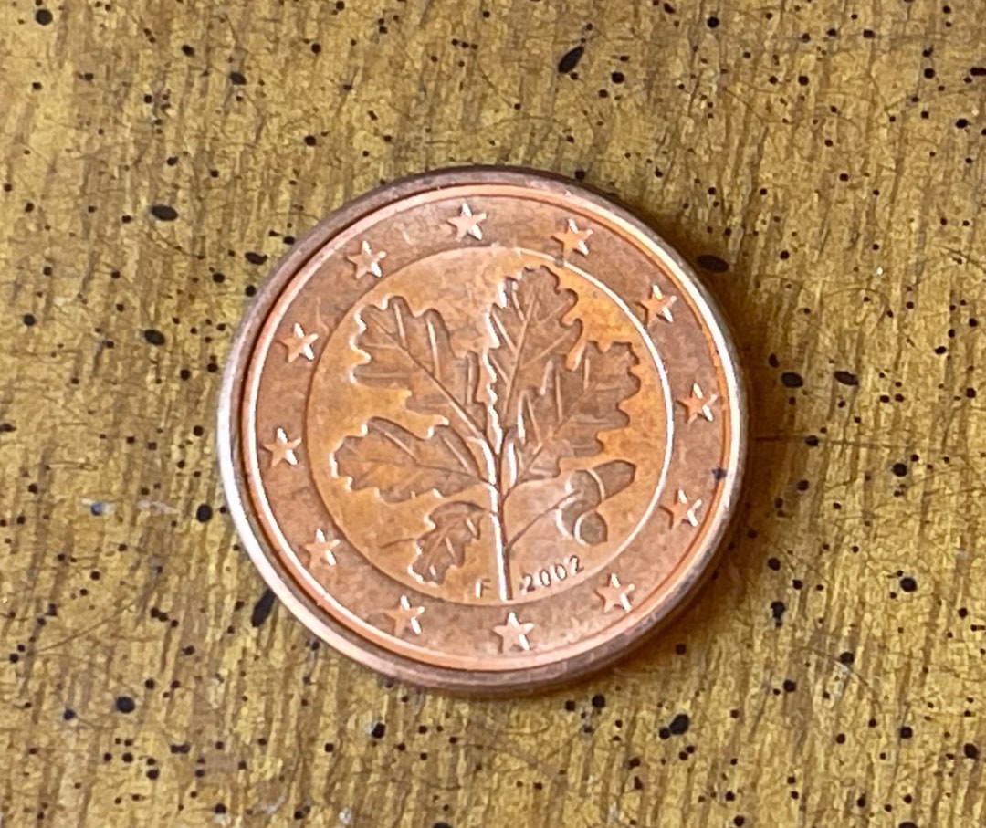 Piece 1 Centime Euro Feuille De Chene Valeur Twig de chêne 1 Euro Cent Allemand Pièce authentique Argent - Etsy France