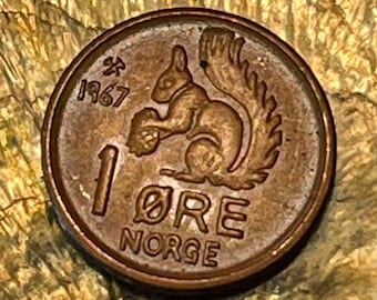 Red Squirrel 1 Ore Norway Authentic Coin Money for Jewelry and Craft Making
