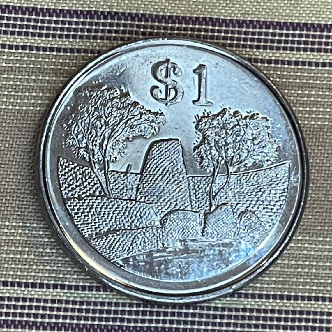 Great Zimbabwe City 1 Dollar Zimbabwe Authentic Coin Money for Etsy