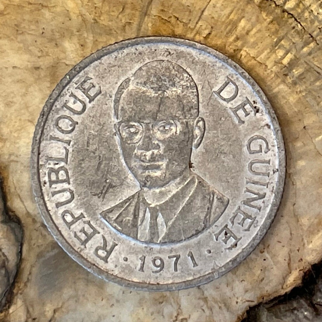 Patrice Lumumba 1 Syli Guinea Coin: Pan-african Jewelry, 1971 (used Xfine)  - Etsy