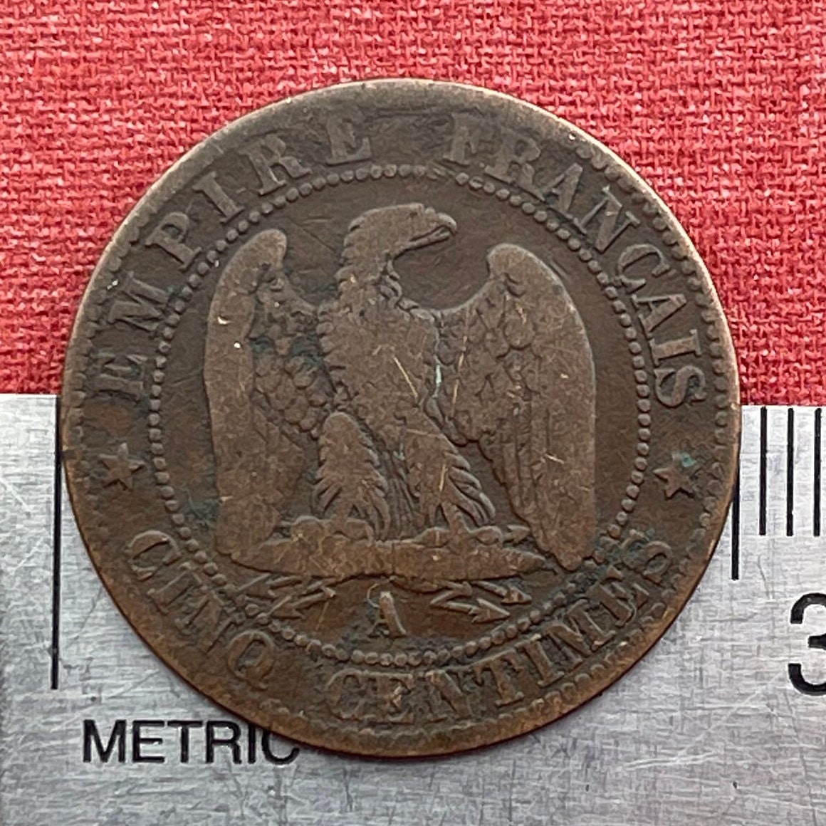 Emperor Napoleon III & French Imperial Eagle 5 Centimes Emperor Napoleon III & French Imperial Eagle 5 Centimes