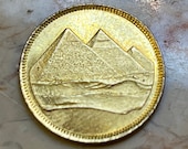Pyramids of Giza 1 Piastre Egypt Authentic Coin Money for