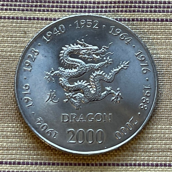 Année du Dragon Zodiaque Chinois 10 Shillings Somalie Pièce de Monnaie  Authentique pour les Bijoux et lArtisanat 2000 -  France