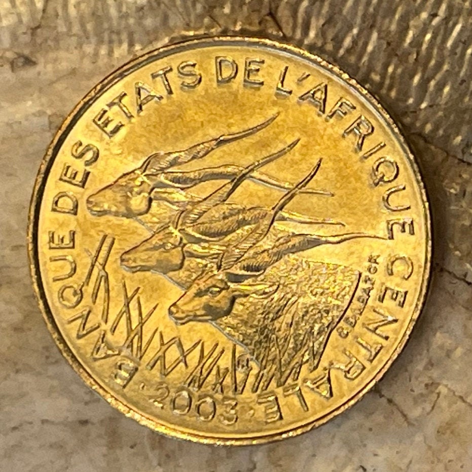 Giant Eland Coin: Central African States 5 Francs (2003) - Etsy