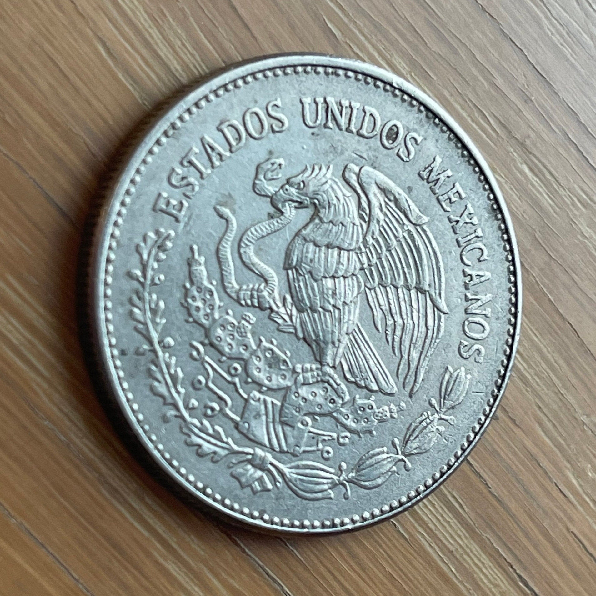 Mexico 50 Pesos Coin: Eagle, Snake & Moon Goddess Charm - Etsy