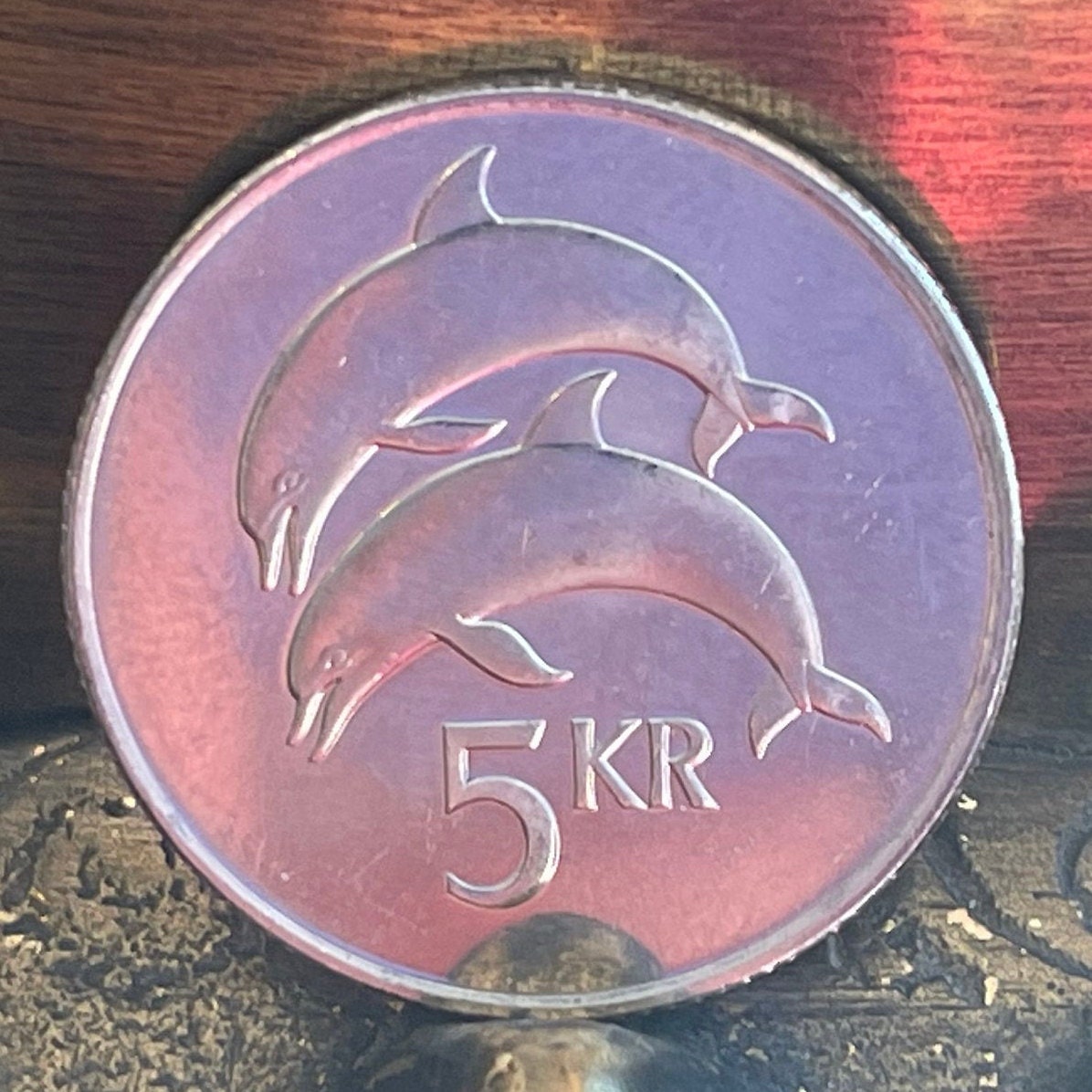2 匹のイルカ 5 クローネ アイスランド 本物のコイン ジュエリーや工芸品作りに - Etsy 日本